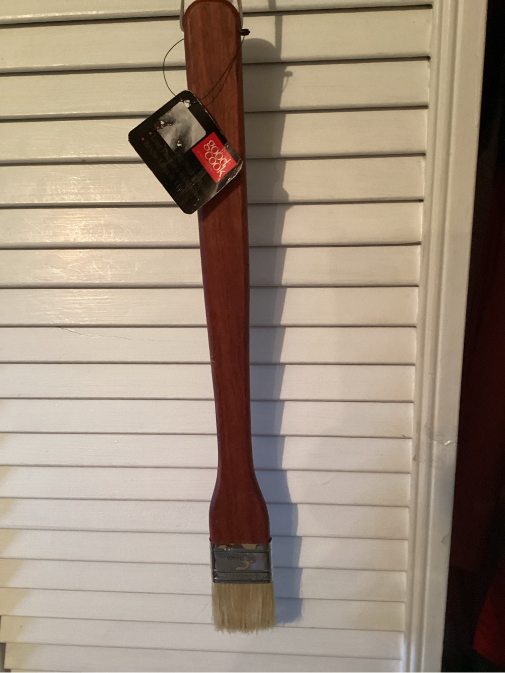 Wood Handle Long-Reach Basting Brush - Brown